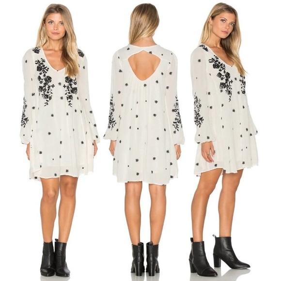 Free People Sweet Tennessee Printed Mini Shift Dress Sz - Picture 1 of 15